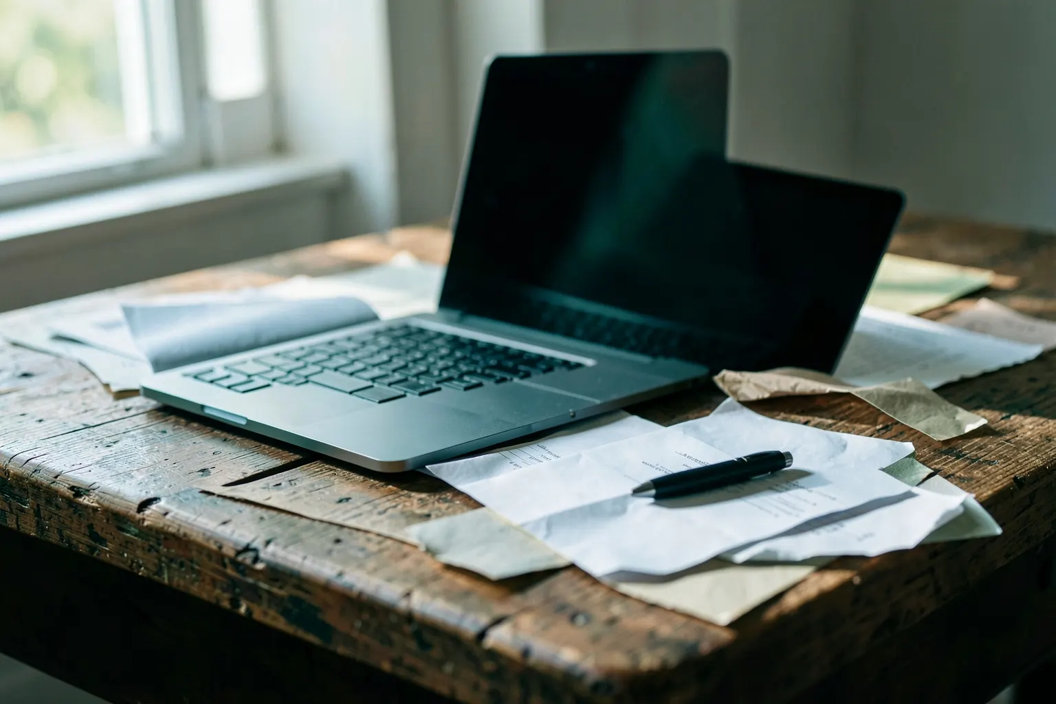 Advogado trabalhando em escritório com documentos